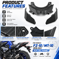 Panneaux latéraux de carénage arrière de moto pour Yamaha FZ-10 MT-10 2016-2021, aspect fibre de carbone, accessoires de carénage arrière