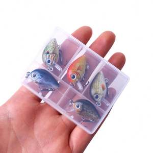 5 pz 1.5g 3cm Bionic Mini Crankbait realistico pesce duro esca esca da pesca esca artificiale galleggiante Wobbler per attrezzatura da pesca - Product Image 1