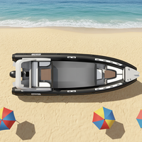 Best Seller 29ft Double Deep V Aluminum Hull RIB860 Inflatable Hypalon/PVC Boat