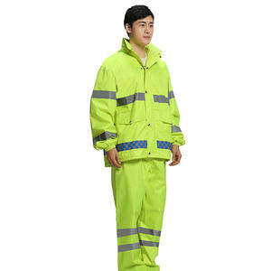 Personnalisable Meilleures ventes polic pvc réfléchissant combinaisons de pluie adultes hommes imperméable personnalisé manteau de pluie <span class=keywords><strong>pantalon</strong></span> de pluie - Product Image 2