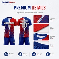 Uniforme de Fútbol Personalizado con Nombre del Equipo, Ropa de Fútbol de Poliéster con Sublimación Completa