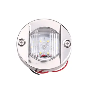 6 LED S.S.304 12V עגול הימי ניווט אור שטרן עוגן אורות הר פלאש