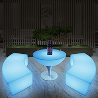 Ensemble de meubles d'intérieur avec éclairage LED pour KTV Night Club, banquette modulaire pour événement, bar, canapé