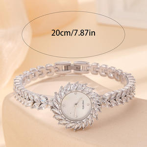 Nouvelle montre-bracelet pour femme, ronde, sertie de diamants, bracelet réglable, montre à quartz - Product Image 5