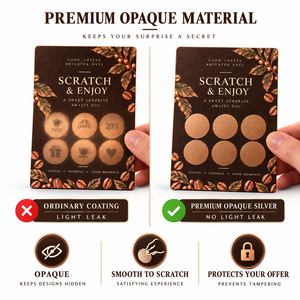 Cartes à gratter personnalisées pour la promotion, cartes à gratter promotionnelles, cartes de révélation de prix, campagne marketing pour les entreprises - Product Image 5