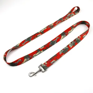 2025 nouveauté laisse de <span class=keywords><strong>chien</strong></span> rétractable conçue sur mesure matériel de Polyester personnalisé laisse pour animaux de compagnie lanières promotionnelles imprimées - Product Image 1