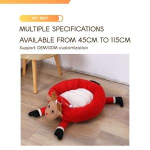 Gran oferta moderno terciopelo pequeño Animal cálido Otoño Invierno Universal Mat sólido Navidad suministros para mascotas gato perro casa cuencos comederos - Product Image 3