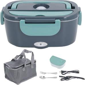 Produits en promotion pour la maison : boîte à lunch chauffante en plastique, boîte à lunch électrique avec cuillère - Product Image 2