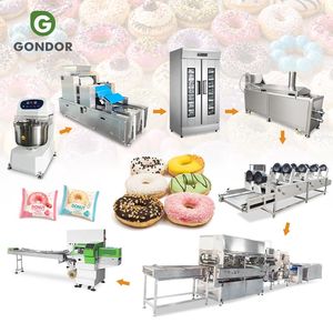 Stainless Steel Bagel Berliner Lokma Ball Commercial Automatic Donut Fry <b>Fryer</b> Maker <b>Machine</b> Production Line with T101 - Product Image 1