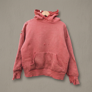 Custom Vintage Acid Wash Distressed Regular Fit Solid Embroidered 100% Cotton Heavy <b>500</b> <b>Gsm</b> Fleece Blank Pullover <b>Hoodie</b> Men - Product Image 4