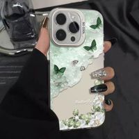 Coques de Téléphone Antichoc Luxe Papillons pour iPhone 17 Air 16 15 Plus Pro Max 14 13 12 11 – Housse de Protection Arrière Anti-chute