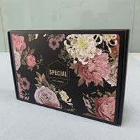 Boîte d'expédition personnalisée noire rigide en carton ondulé recyclable avec gaufrage pour emballage de cosmétiques, vernis à ongles, soins de la peau, sérum, bougies, impression UV