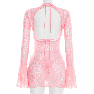 Completo Set Bikini 3 Pezzi Estivo 2026: <span class=keywords><strong>Abito</strong></span> Lungo a <span class=keywords><strong>Maniche</strong></span> <span class=keywords><strong>Lunghe</strong></span> e Top Scollo sulla <span class=keywords><strong>Schiena</strong></span> - Product Image 6