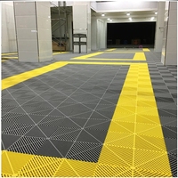 Azulejos de piso de garaje entrelazados coloridos modulares rígidos de 18mm de espesor suelo de plástico industrial resistente al desgaste para clic al aire libre