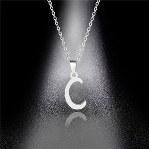 Collana con Ciondolo Lettera Iniziale A-Z in Lega per Donna, Personalizzabile, Regalo Trendy per Amici <span class=keywords><strong>e</strong></span> Innamorati - Product Image 6