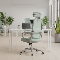 Nouvelle Chaise de Bureau Ergonomique en Maille avec Dossier Réglable, Fabrication Moderne en Tissu et Fer, Vente en Gros Direct Fabricant