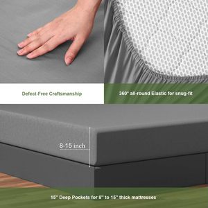 5% Conductive Silver Fiber Grounding Fitted Bed <strong>Sheets</strong> Organic <strong>Bamboo</strong> Grounding Mattress Cover - Product Image 3