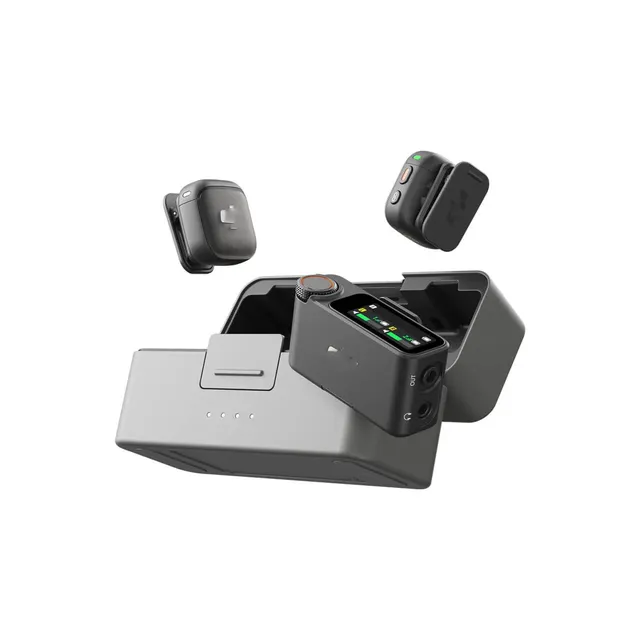 Original DJ I Mic 3 (2 TX + 1 RX + Lipo Charging Case) Wireless Microphone Professional Dual-File 32-bit Float Internal Record