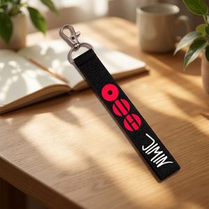Customized Korean Male Group K-pop Star Name Tag Keychain and Mobile <b>Phone</b> <b>Lanyard</b> - Product Image 3