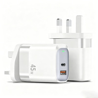 Chargeur GaN 65W, charge rapide PD3.0, adaptateur de voyage USB C EU, chargeur mural portable pour ordinateur portable, téléphone, tablette