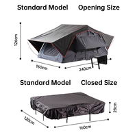 Tente de toit souple 4x4 tout-terrain quatre saisons à montage rapide, coque en alliage d'aluminium alvéolé, tissu Oxford léger et imperméable