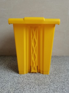 Poubelle de tri des déchets 50L, poubelle à pédale pour déchets médicaux, conteneur médical en plastique, poubelle jaune pour déchets - Product Image 4