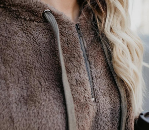 Fuzzy Plus Size Damen Winter Fluffy Fur Sweatshirt Hoodie Pullover Cardigan Hooded Tops Pullover - Product Image 6
