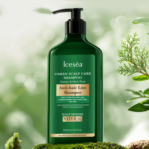 Champú para el Cuidado del Cuero Cabelludo Icesea Usman 550ml, Anticaída, a Base de Hierbas, para Todo Tipo de Cabello - Product Image 3