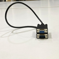 Cable DB9 Recto Negro con Revestimiento de PVC y Conectores Dorados MACHO-MACHO para Monitor, Longitud Personalizable