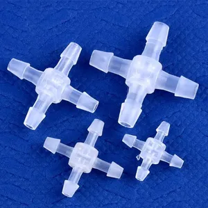 Kunststoff 1,6mm bis 6,4mm Aquarium Luftpumpe 4 Wege Kreuz X-förmige Schlauch anschluss