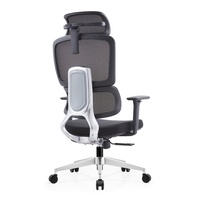 Chaise d'appoint en tissu de couleur noire Fauteuil pivotant à base inclinable doux avec chaise de bureau pour appuie-tête