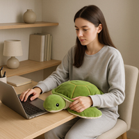 Tortue de mer lestée en peluche, jouet sensoriel lourd pour soulager l'anxiété, pour tous les âges, 2,3 lb/1 kg