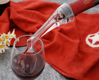Carafe à vin en silicone, Transparent et noir, aérateur, verseur de Bar, hôtel, Restaurant, maison, aérateur de bouteille de vin rouge