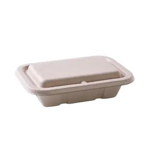 Utensílios de mesa descartáveis 1000ml, recipientes de embalagem de alimentos compostáveis biodegradáveis