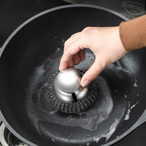 Silicone Kitchen <b>Cleaning</b> <b>Brush</b> Stainless Steel Wire <b>Brush</b> for Dishwashing Dishwasher Safe - Product Image 1