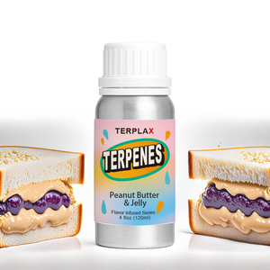 TERPLAX Terpenos Naturales, Sabor a Mantequilla <span class=keywords><strong>de</strong></span> Cacahuete y Tabaco, Serie Infusionada, Líquido <span class=keywords><strong>de</strong></span> Alta Pureza, 4 Fl oz (120ml), Aroma <span class=keywords><strong>de</strong></span> Grado Alimenticio - Product Image 1