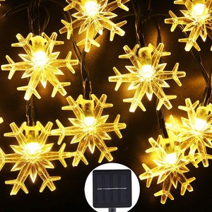 Lễ Cưới Lãng Mạn Trang Trí Twinkling Christmas Tree Led Sân Thượng Ngoài Trời Chuỗi Bông Tuyết Năng Lượng Mặt Trời - Product Image 3