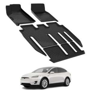 Alfombrillas para Auto para Todo Clima, Alfombrillas de Fábrica para Accesorios de Auto, Alfombrillas Modernas para Tesla Model X 7 Asientos 2022 <span class=keywords><strong>2023</strong></span> - Product Image 1