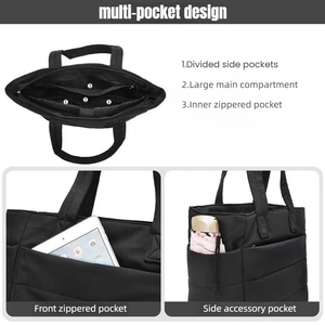 Bolsa de Viaje Acolchada de Poliéster con Cierre, Estilo Casual, Ligera, Gran Capacidad, con Dos Asas para Mujer - Product Image 5