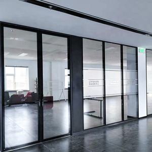 Cloisons de bureau modernes de luxe, pleine hauteur, fixation par pince, verre trempé 10 mm/12 mm, invisibles, à absorption acoustique, pour école, hôpital - Product Image 2