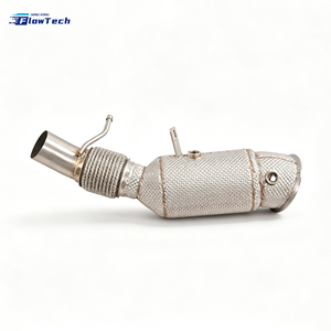 Downpipe de course haute performance pour BMW 525i 528i F10 F18 N20 2.0T avec bouclier thermique soudé TIG, montage direct - Product Image 2