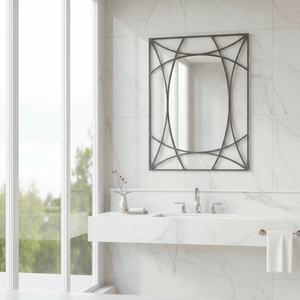 <span class=keywords><strong>Espejo</strong></span> de Pared Geométrico de Lujo Art Deco Moderno con Marco de Metal para Decoración del Hogar, Sala de Estar, Varios Estilos de Interiores - Product Image 2