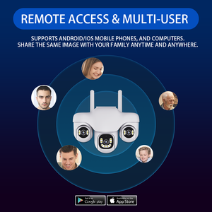 كاميرا أمان خارجية V380pro بثلاث عدسات ودقة 6 ميجابكسل مع واي فاي و4G وإضاءة ليلية وكشف للحركة وصوت ثنائي الاتجاه ومقاومة للماء IP66 - Product Image 5