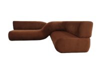 Canapé modulaire en tissu en forme de L, canapé sectionnel incurvé en forme de L, canapé d'angle moderne en tissu, canapé sectionnel de luxe pour salon