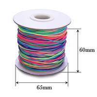Cordon élastique en nylon arc-en-ciel de 1 mm pour la fabrication de bracelets de bijoux