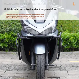 25 Modelli <span class=keywords><strong>Honda</strong></span> PCX160 (WH150T) Barra di Protezione Anticaduta Anteriore e Protezione Tubo di Scarico - Modifica Completa per <span class=keywords><strong>Moto</strong></span> - Product Image 4