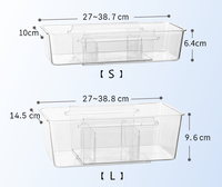 Organisateur de tiroir à ustensiles extensible Boîte de rangement en plastique réglable transparente avec séparateurs pour bureau de cuisine