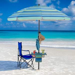 Fabricant Portable Grand Pare-Soleil Crochet Inclinable Bande Verte Métal Extérieur Jardin <span class=keywords><strong>Parasol</strong></span> <span class=keywords><strong>Parasol</strong></span> Avec Table Sable Ancre - Product Image 6