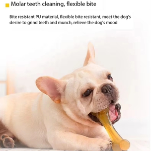 Shengchaoyi limpieza interactiva perro masticar juguete palo resistente a mordeduras Pu jugar hueso juguete para dentición cachorros - Product Image 2