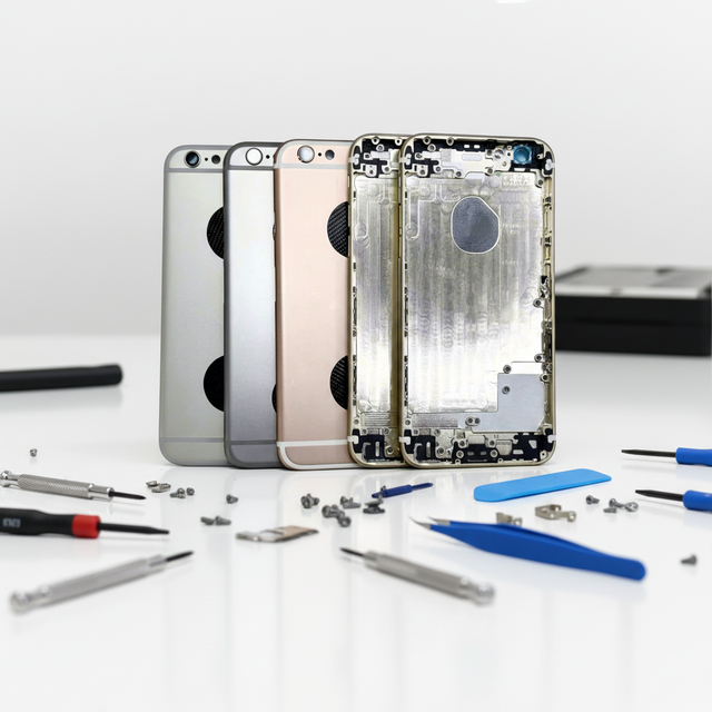 Mobile Phone Back Cover Frame Housing Full Assembly Replacement for 6s Glass with Small Parts.